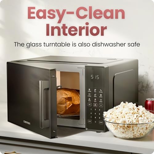 Chefman Countertop Microwave Oven 1.1 Cu. Ft., 1000 Watts with 10 Power Levels, 6 Cooking Presets with One-Touch Express Cook, Eco Mode, Child Safety Lock, & Mute Button - Black - Image 7
