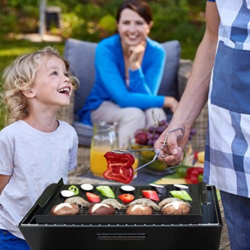 MEHE Vegetable Grill Basket,Nonstick Grill Pan 14.6 "x11.4 Thicken Grilling Topper BBQ Accessory for Grilling Veggie, Fish, Shrimp, Meat, Camping Cookware (No Hand) - Image 7