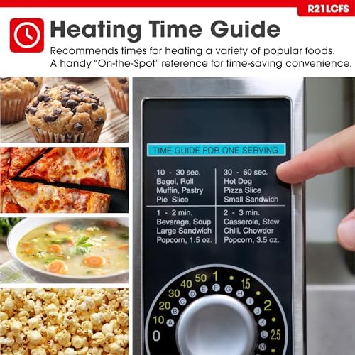 Sharp R-21LCFS Medium-Duty Commercial Microwave Oven with Dial Timer, Stainless Steel, 1000-Watts, 120-Volts - Image 5