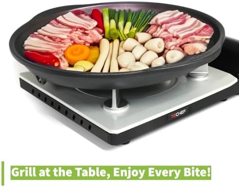 TECHEF - Stovetop Indoor Korean BBQ Nonstick Grill Pan, KBBQ Grill Pan, PFOA-Free, Dishwasher Oven Safe, Made in Korea - Image 4